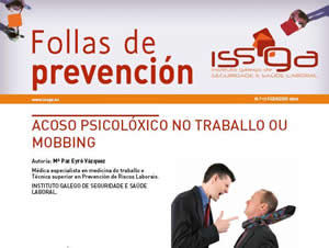 Folla de prevención nº 17 - Febreiro 2010 - Acoso psicolóxico no traballo ou mobbing