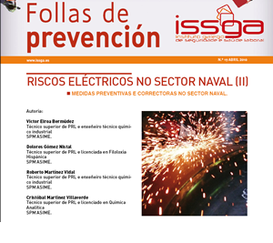 Folla de prevención nº 19 - Abril 2010 - Riscos eléctricos no sector naval (II)