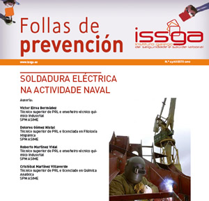 Folla de prevención nº 23 - Agosto - Soldadura eléctrica na actividade naval