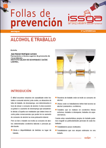 Folla de prevención n.º 24 - Setembro - Alcohol e traballo