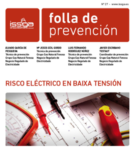 Folla de prevención nº 27 – Risco eléctrico en baixa tensión