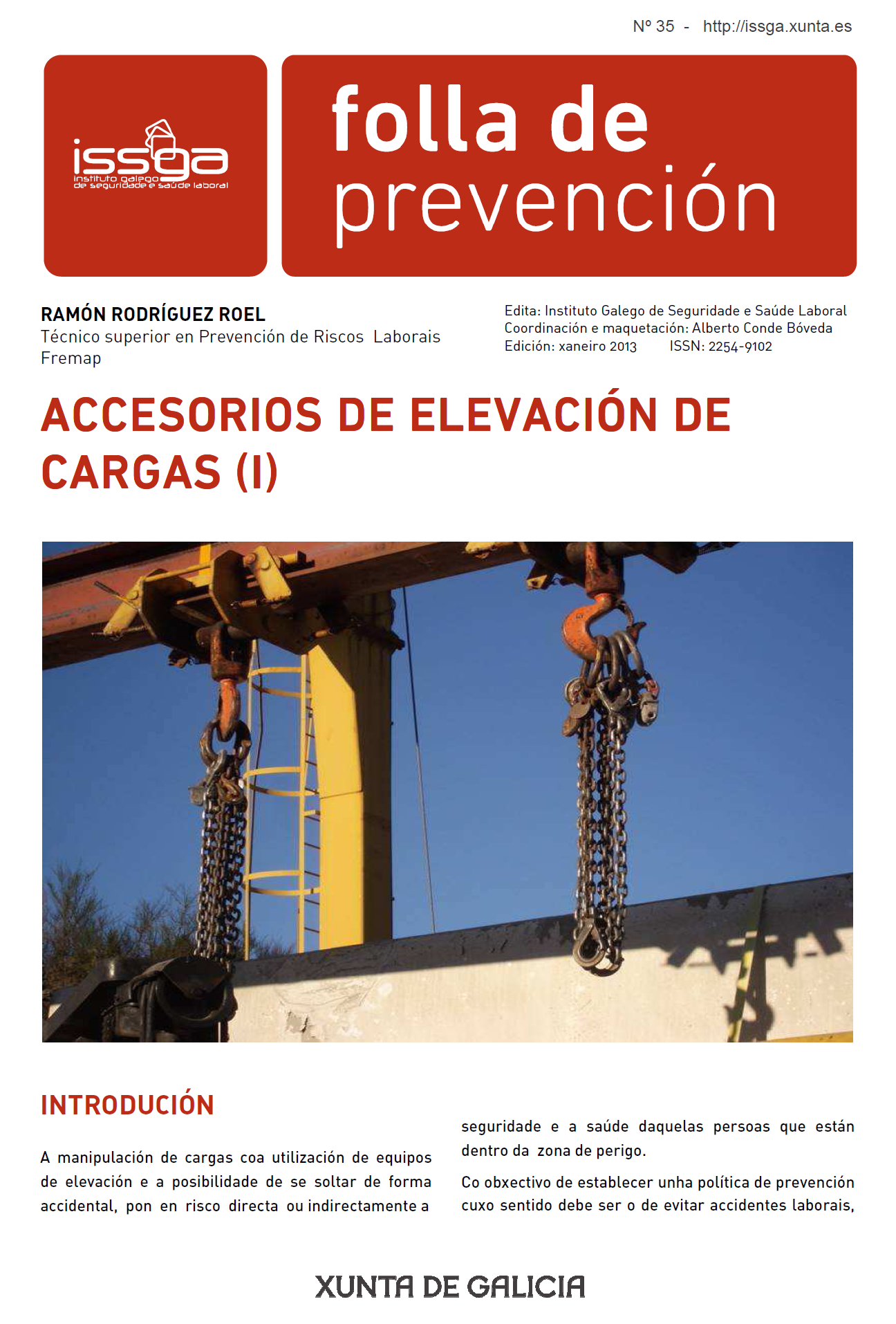 Folla de prevención nº 35 - Accesorios de elevación de cargas (I)