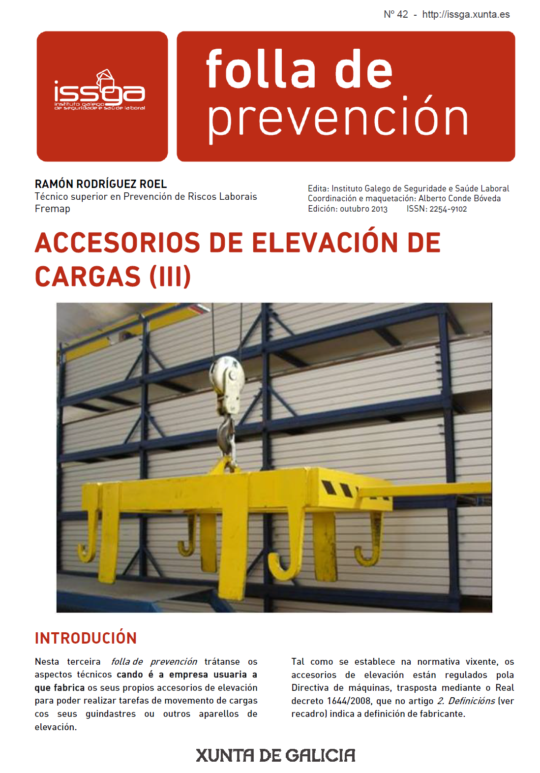 Folla de prevención nº 42 - Accesorios de elevación de cargas (III)
