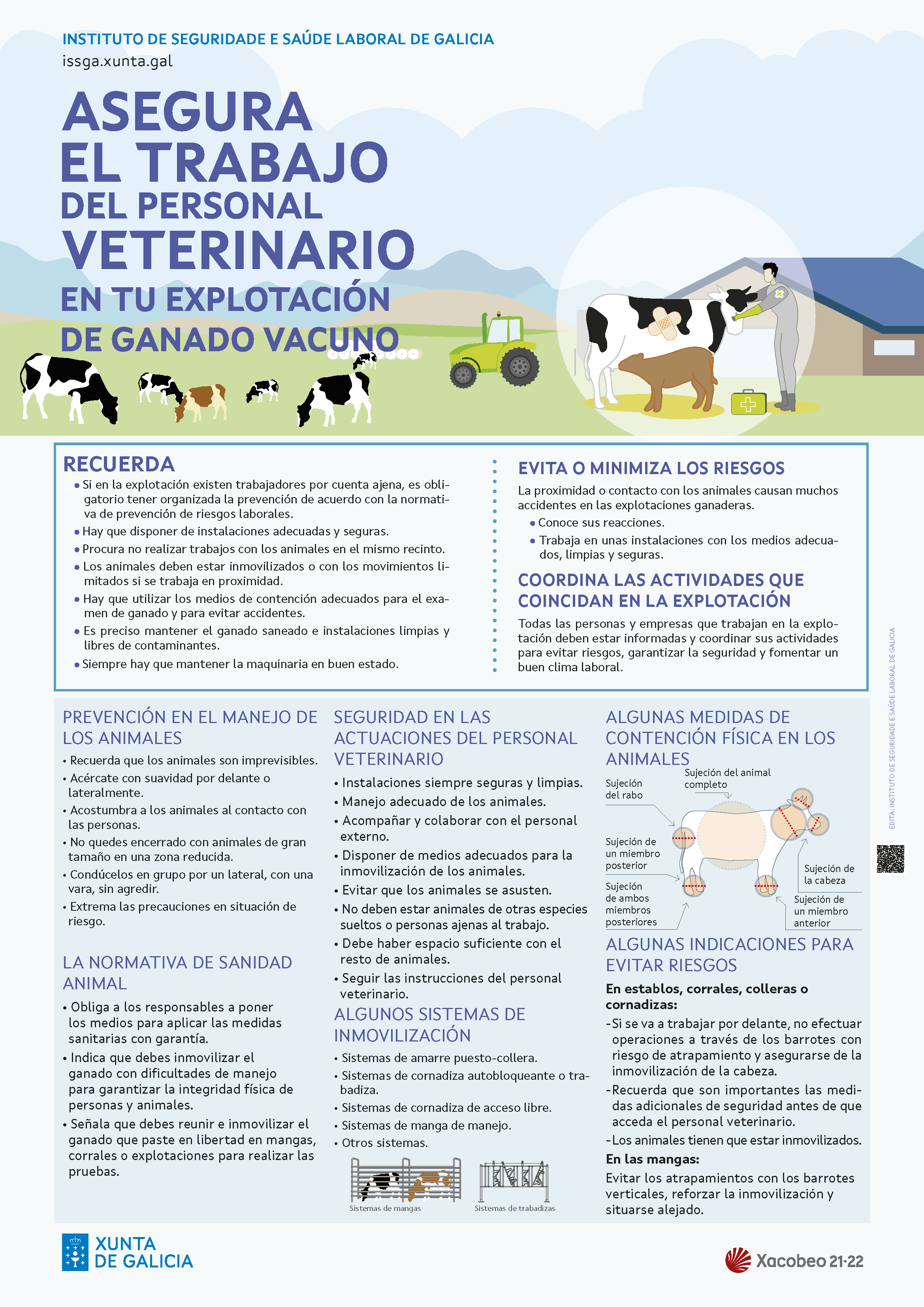 Protexe o traballo do persoal veterinario na túa explotación de gando vacún_cartel