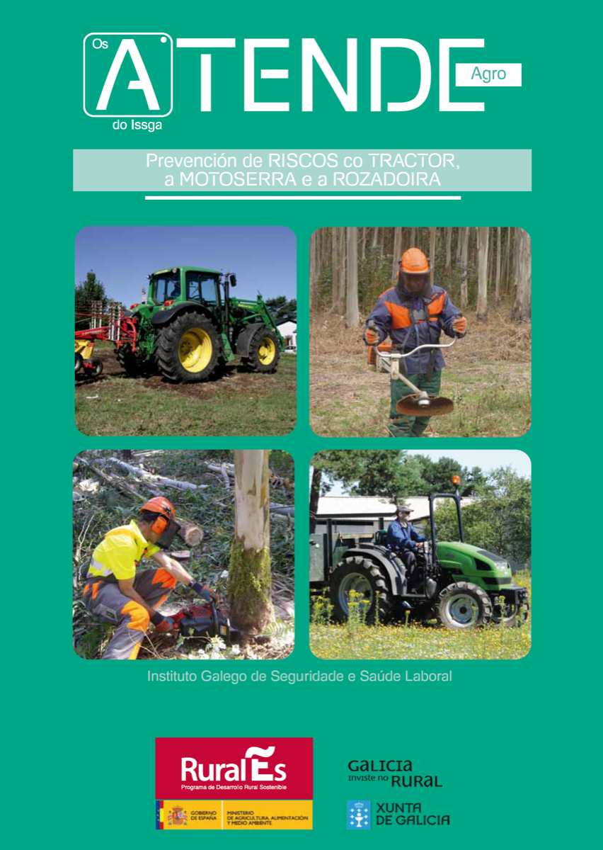 Os Atende do Issga: Prevención de riscos co tractor, a motoserra e a rozadoira