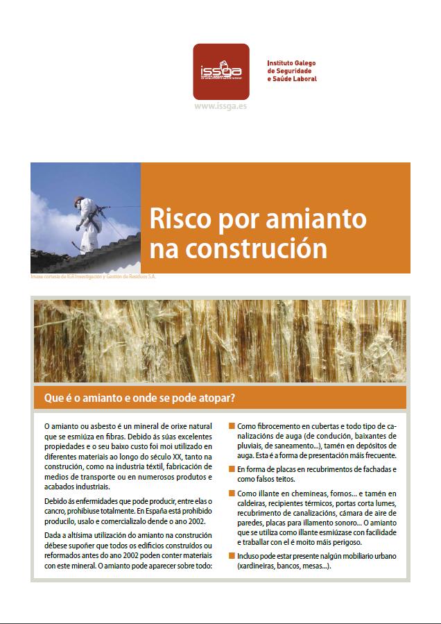 Tríptico informativo "Riscos por amianto na construción"
