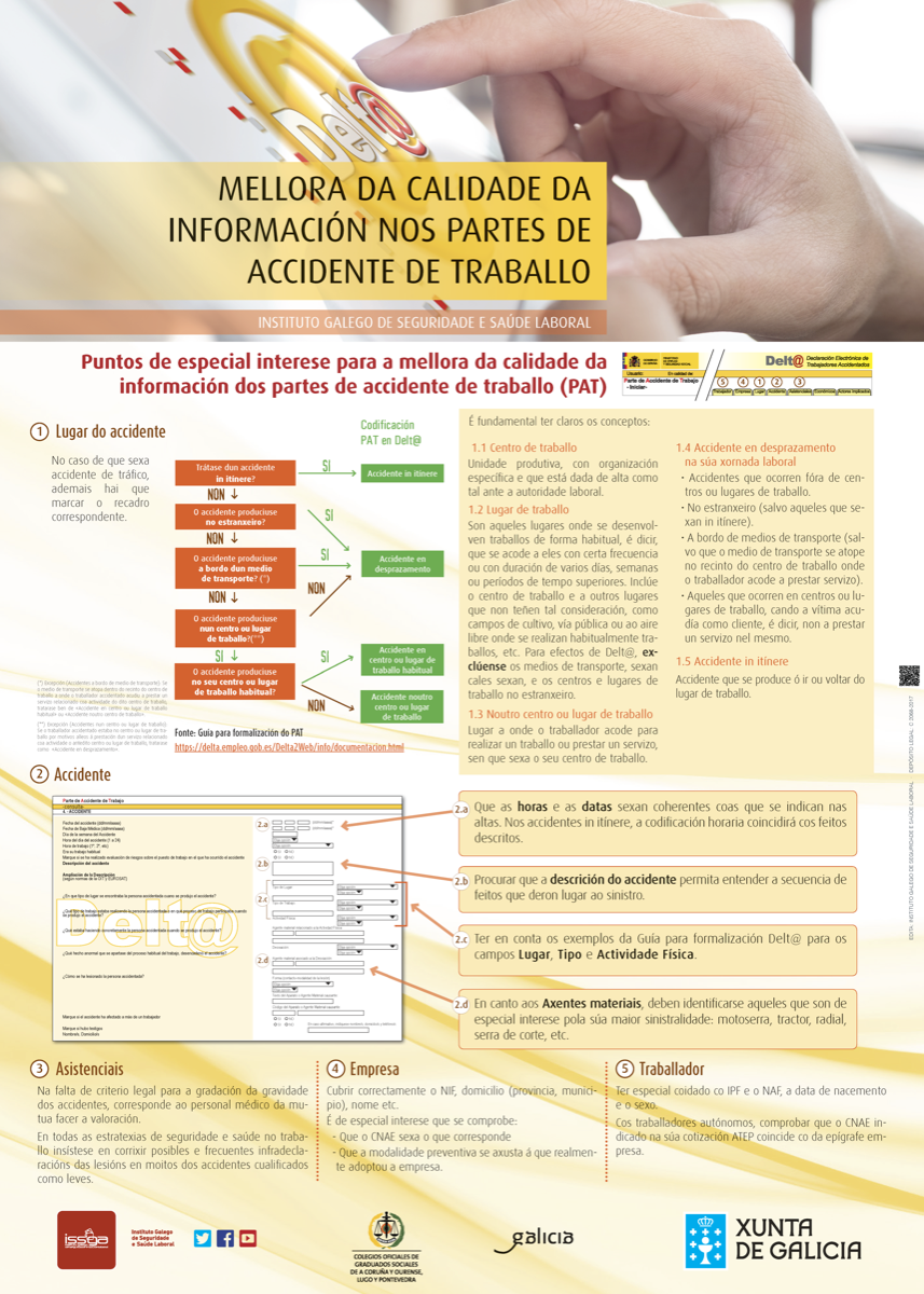 Mellora da calidade da información nos partes de accidentes de traballo_Cartel