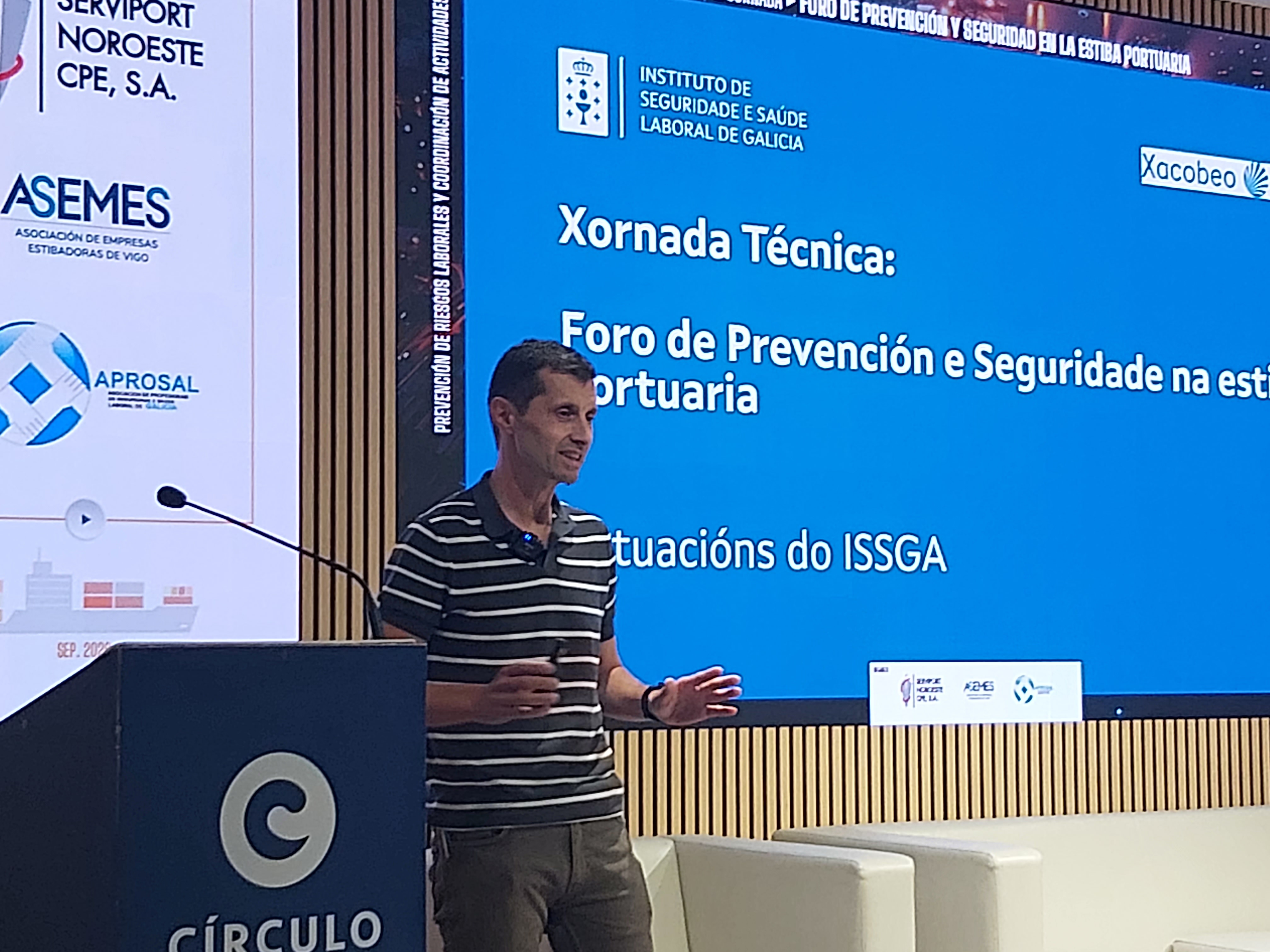 imagen de la participación del técnico del Issga en la jornada