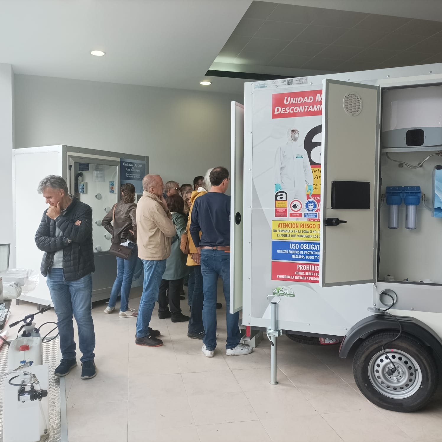 Imaxe visita Noia amianto