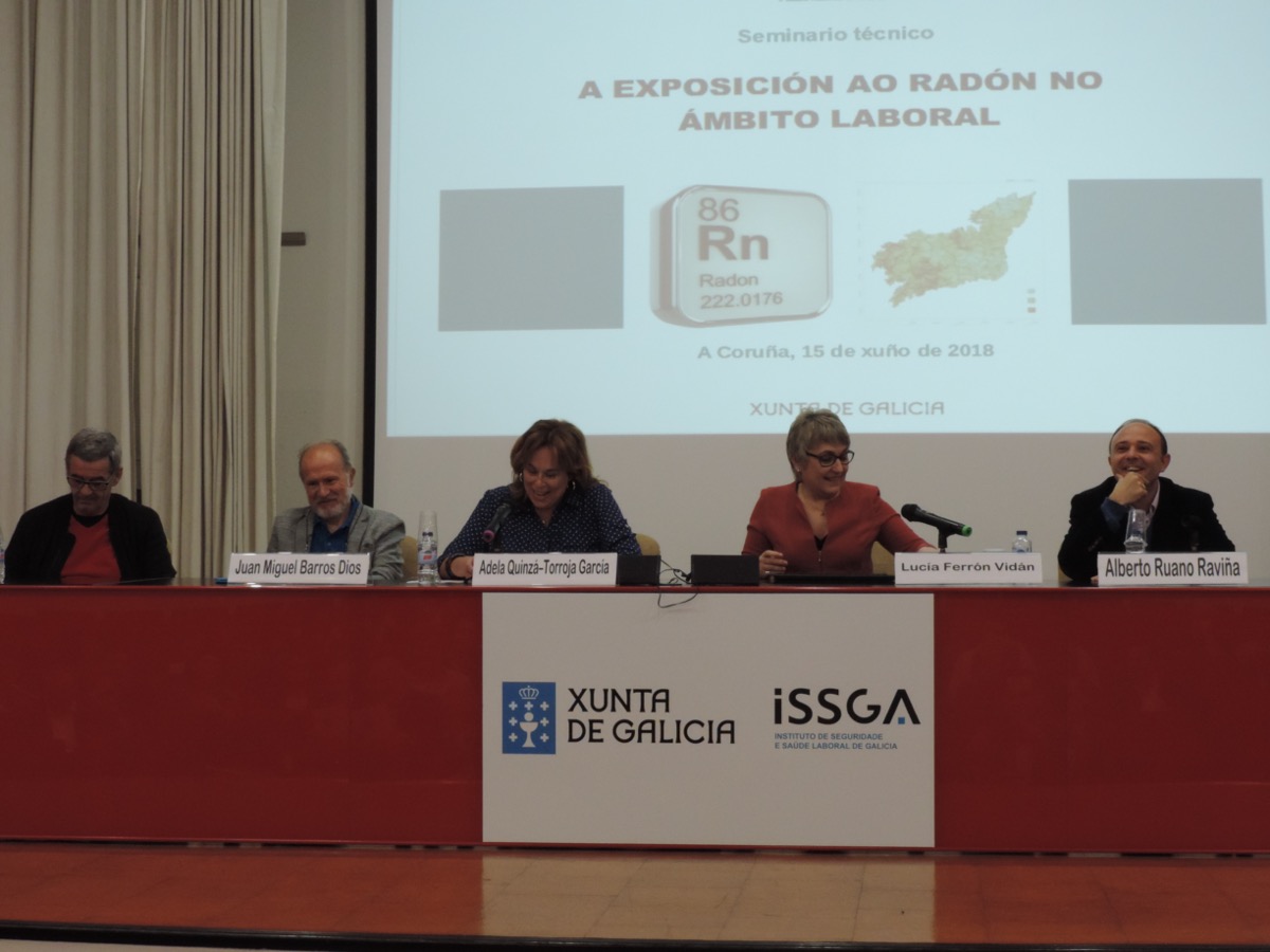 Impartimos un seminario sobre a exposición ao radon no ámbito laboral na Coruña